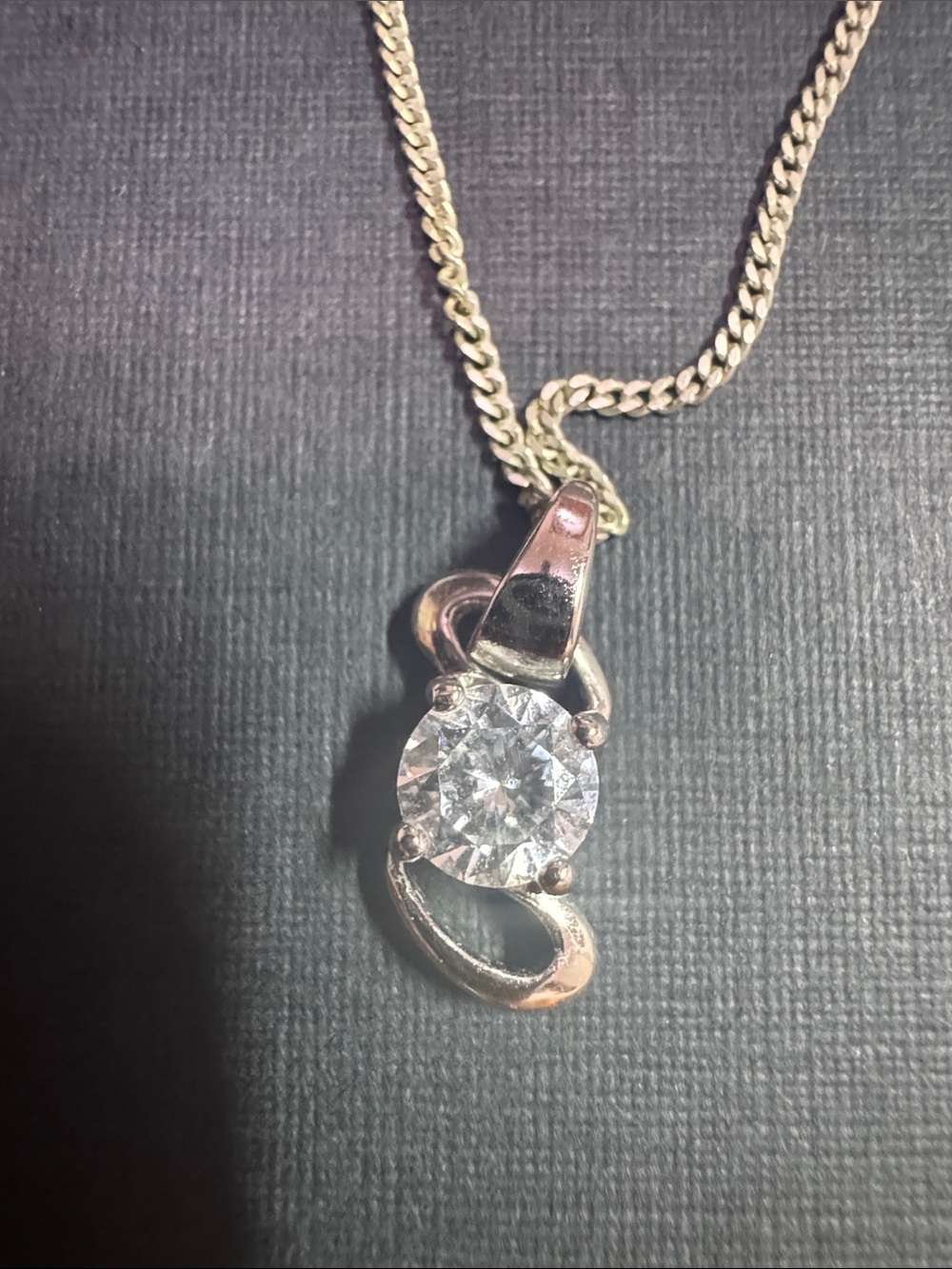 Peora sterling silver and CZ pendant with 17” chain